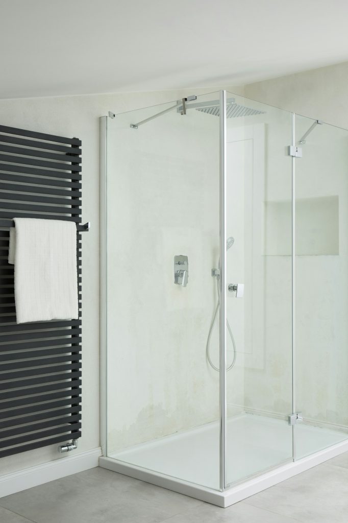 Shower in bathroom